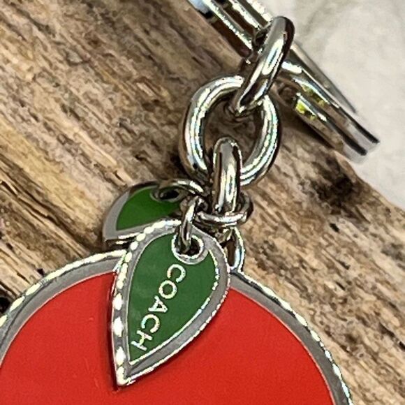 COACH Silver Orange Citrus Key Chain / Purse Fob - Picture 1 of 8